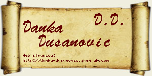 Danka Dušanović vizit kartica